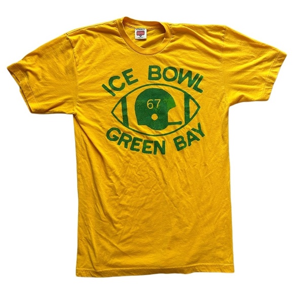Green Bay Packers Vintage Homage 1967 Ice Bowl Yellow T Shirt Size Medium - Picture 1 of 7